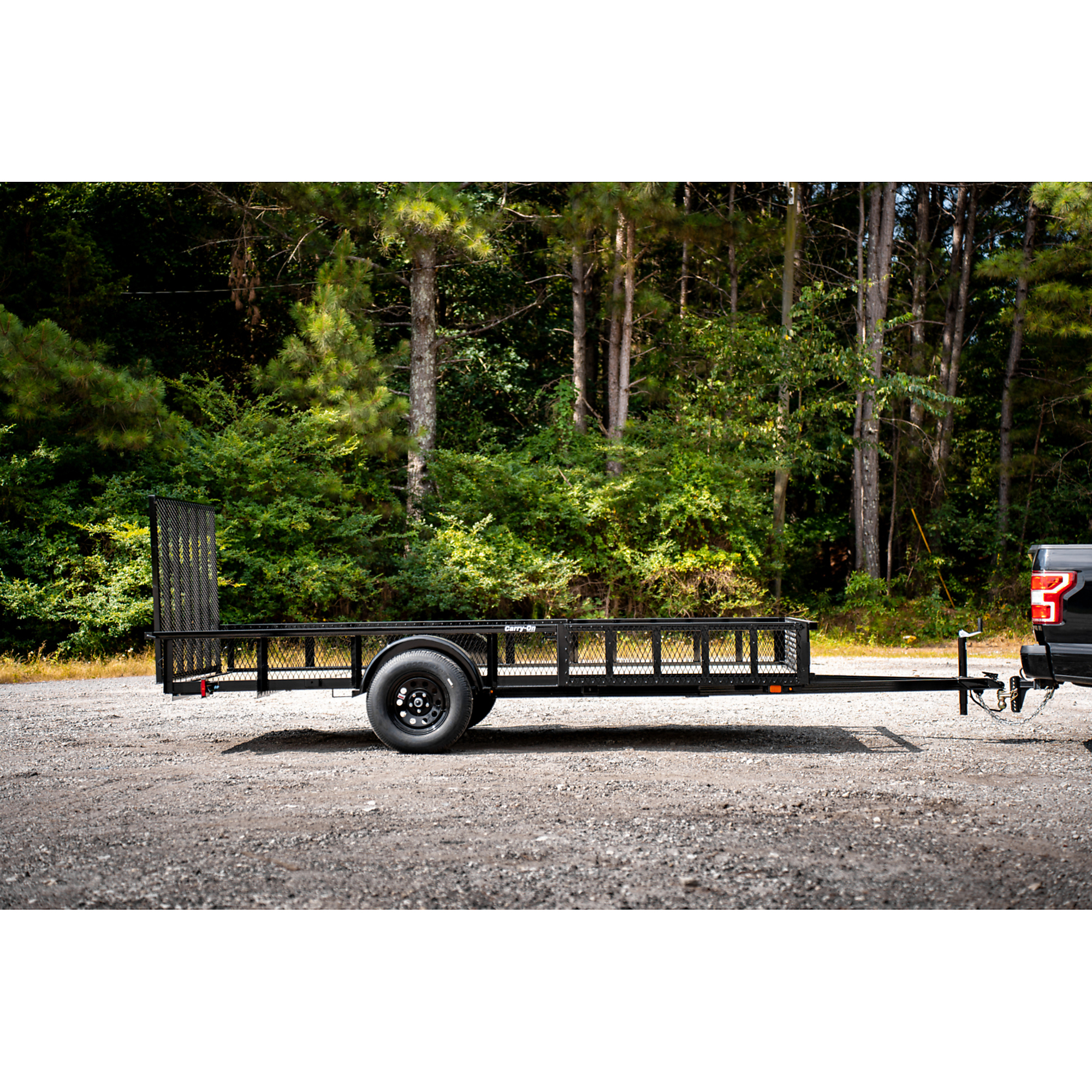 Carry-On 6ft. x 14ft. Utility Trailer, 2990 GVWR, Wood Floor, Ramp Gate, Mesh Sides, 15in. Tires, LED Lights, Model# 6851931